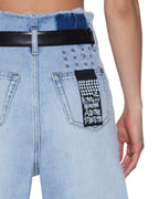WOMENS HI BARREL JEAN CUTOFF VAPOUR DENIM JEANS