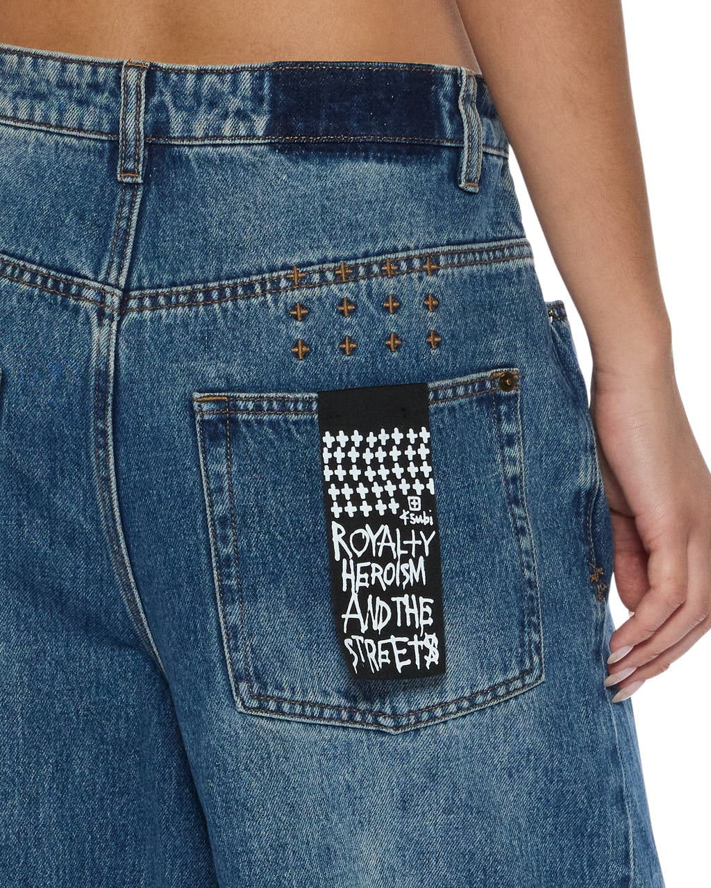 WOMENS KSUPER AGED DENIM JEANS