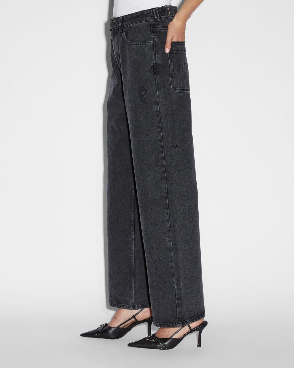 WOMENS LOW RIDER CARPENTER FALLEN DENIM JEANS