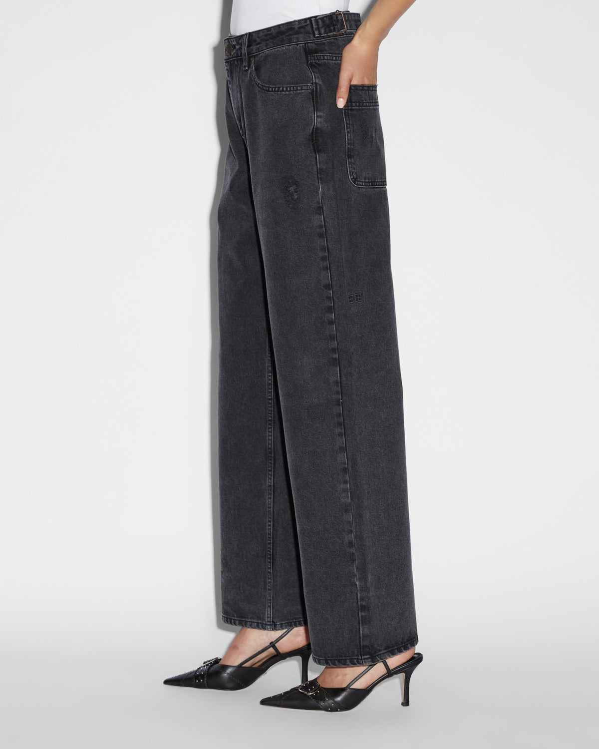 WOMENS LOW RIDER CARPENTER FALLEN DENIM JEANS