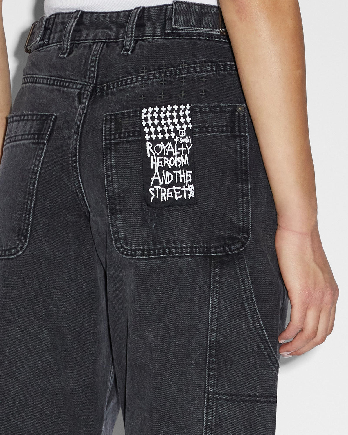 WOMENS LOW RIDER CARPENTER FALLEN DENIM JEANS
