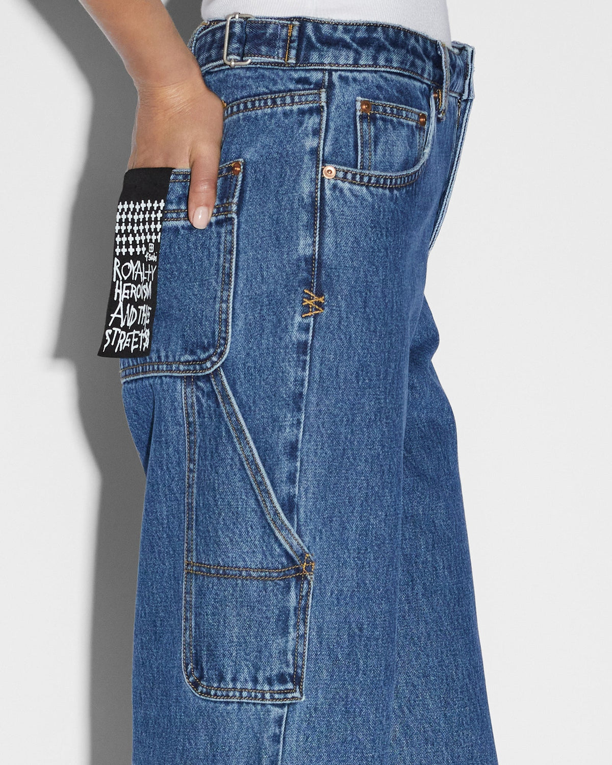 WOMENS LOW RIDER CARPENTER MOODY DENIM JEANS