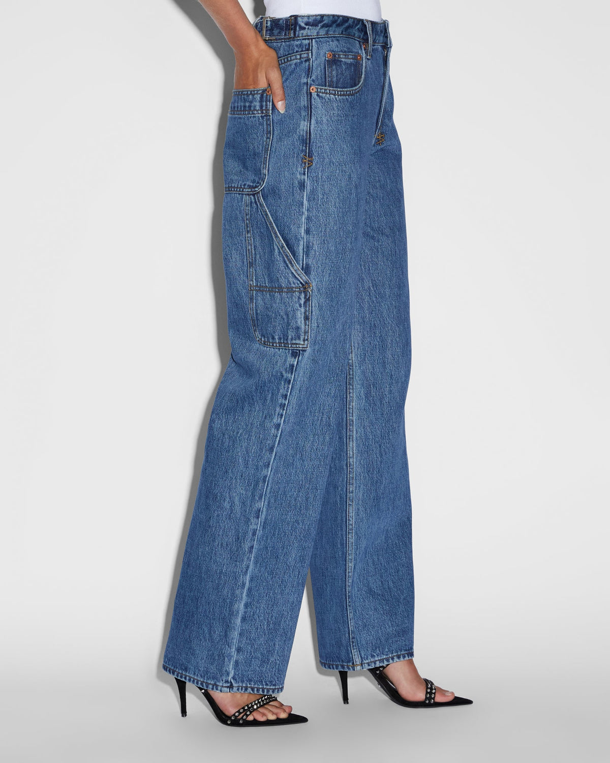 WOMENS LOW RIDER CARPENTER MOODY DENIM JEANS