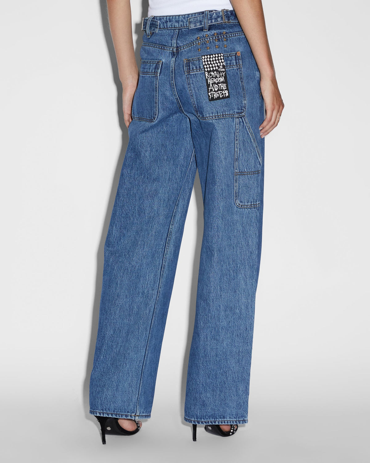 WOMENS LOW RIDER CARPENTER MOODY DENIM JEANS
