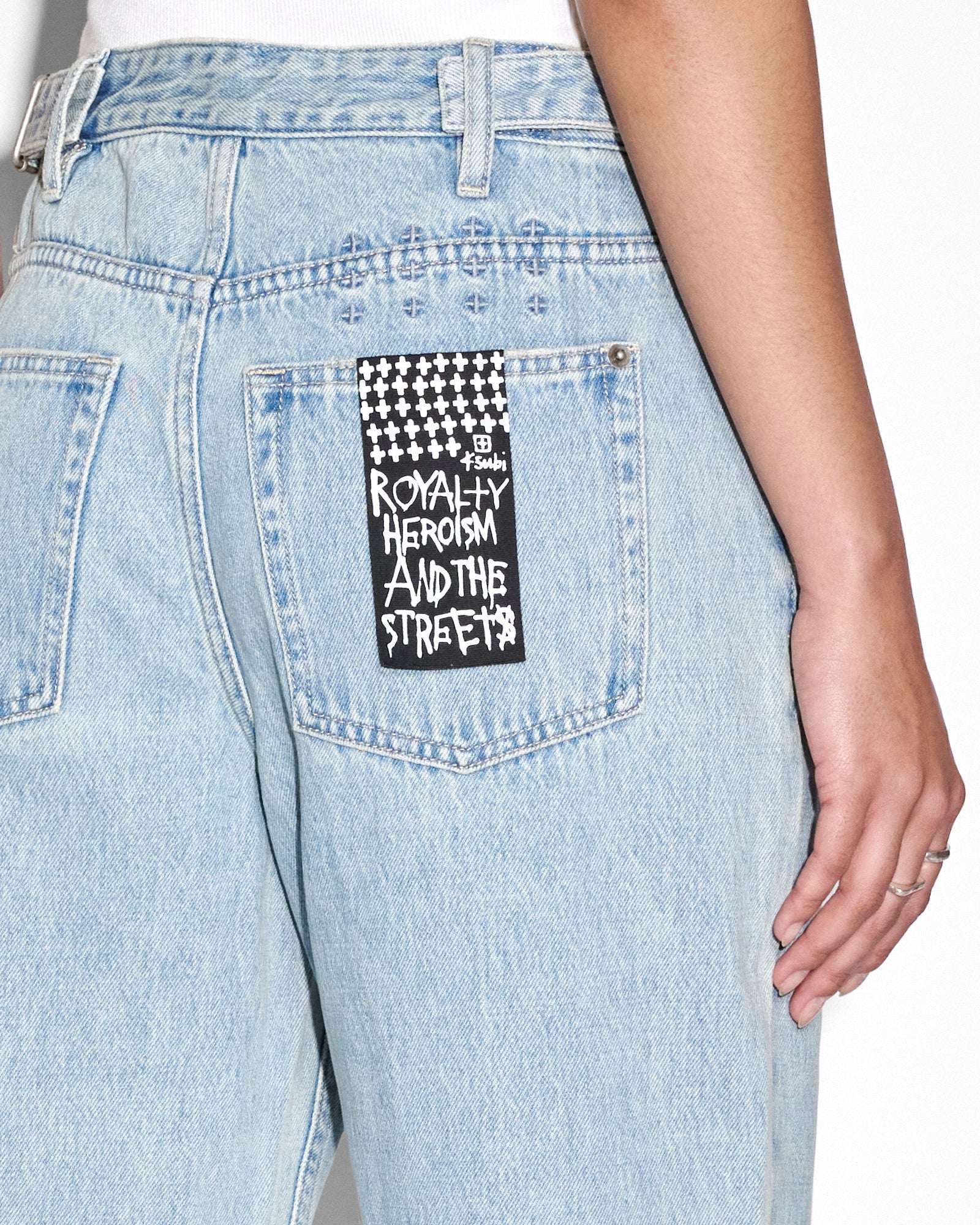 WOMENS  LOW RIDER DOVE BAGGY DENIM JEANS