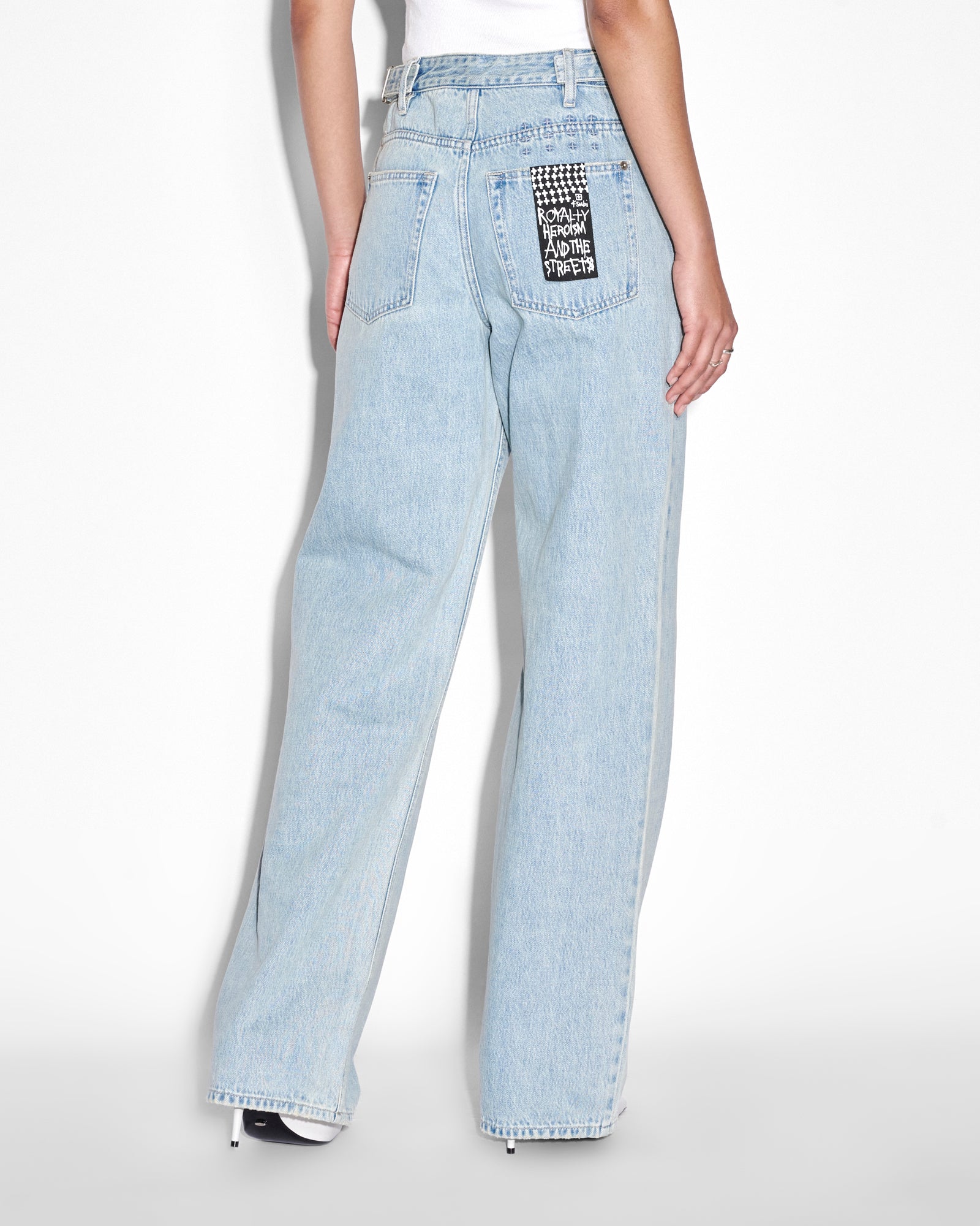 WOMENS  LOW RIDER DOVE BAGGY DENIM JEANS