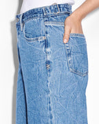 WOMENS LOW RIDER RAMBLE TRASHED DENIM JEANS