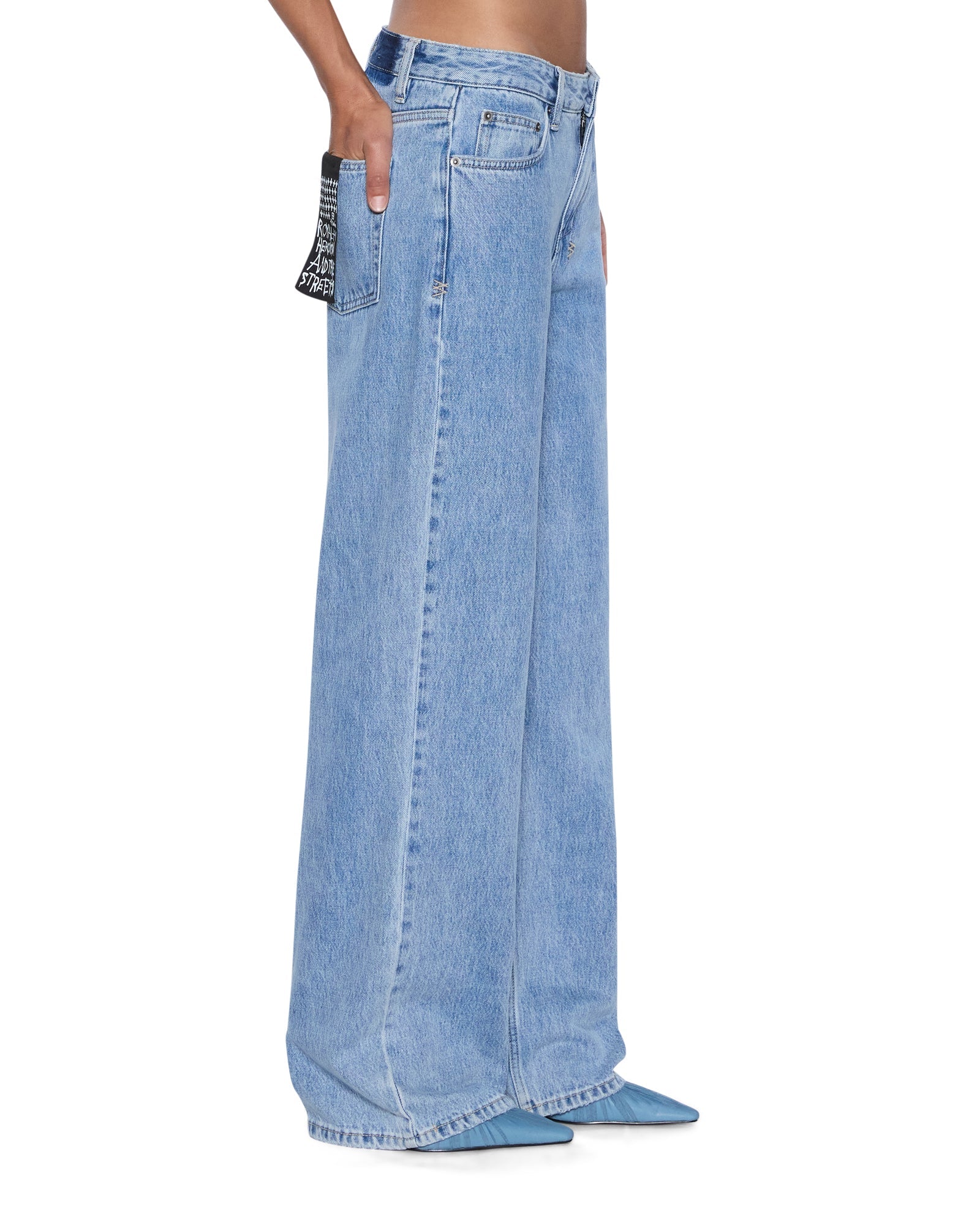 WOMENS LOW RIDER AUTHENTIK BAGGY DENIM JEANS