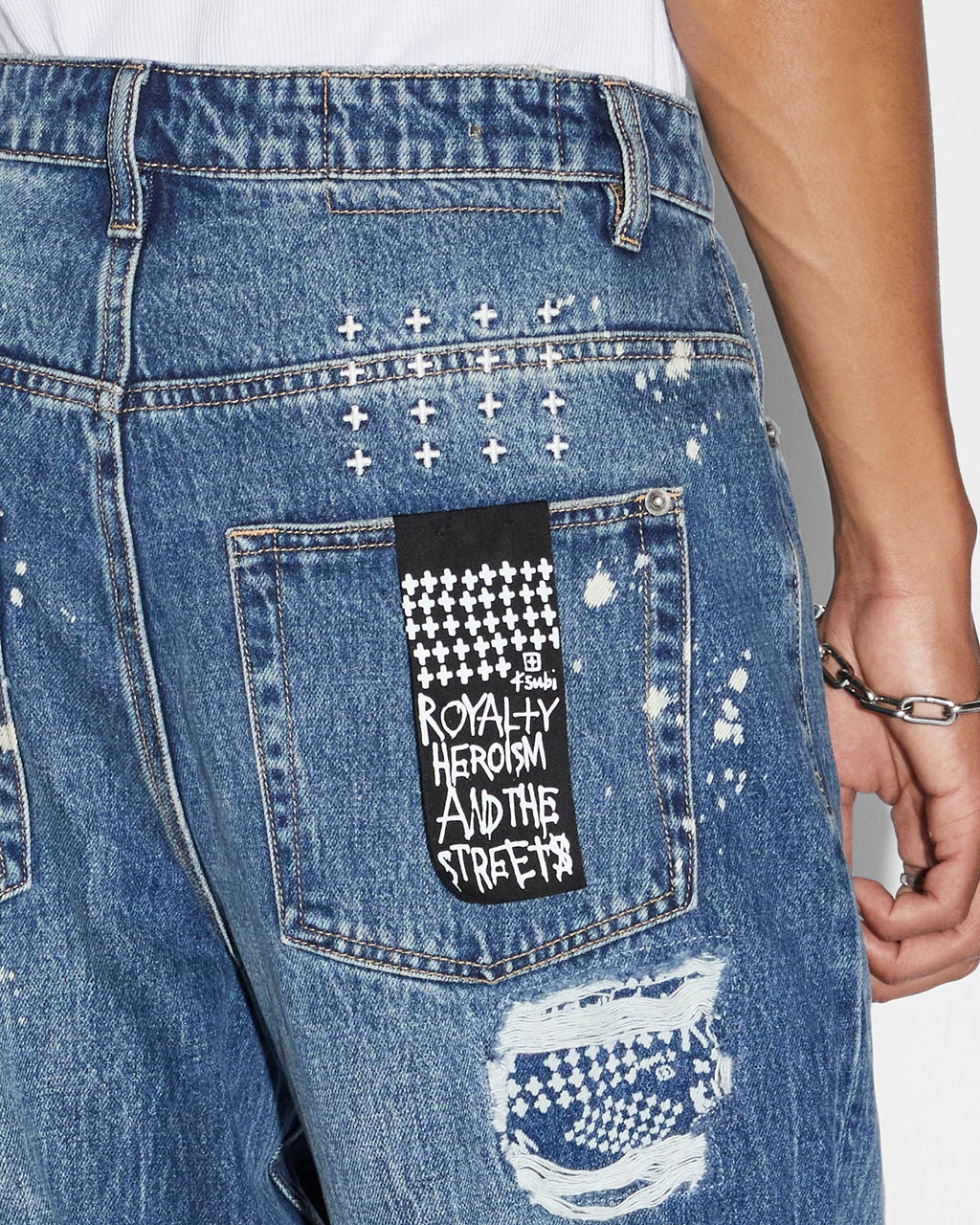 MENS MAXX KULTURE TRASHED DENIM JEANS