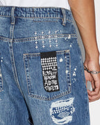 MENS MAXX KULTURE TRASHED DENIM JEANS