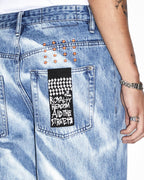 Mens Maxx Kaos Baggy Denim Jeans - Denim