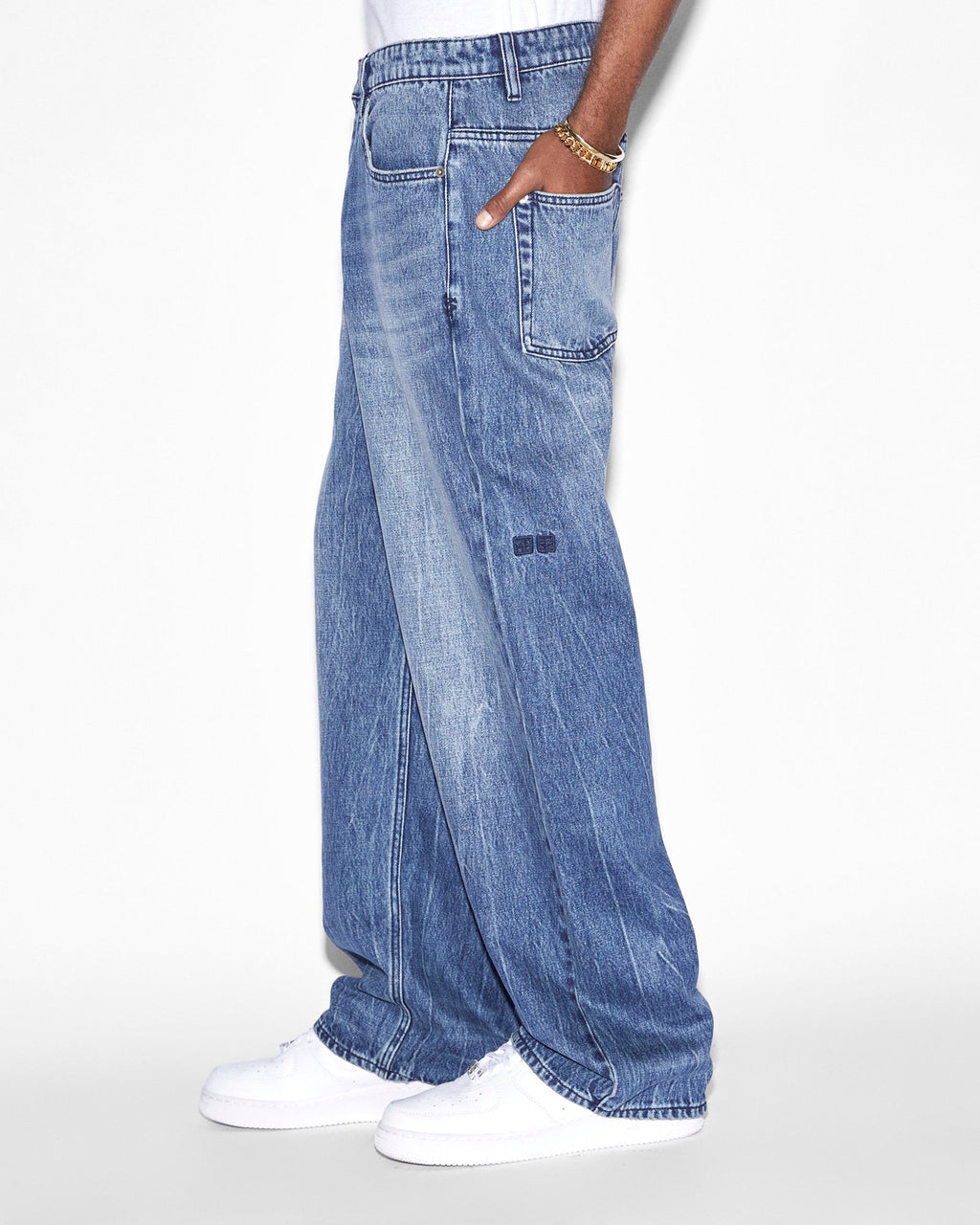 Mens Maxx Bluuu Baggy Denim Jeans - Denim