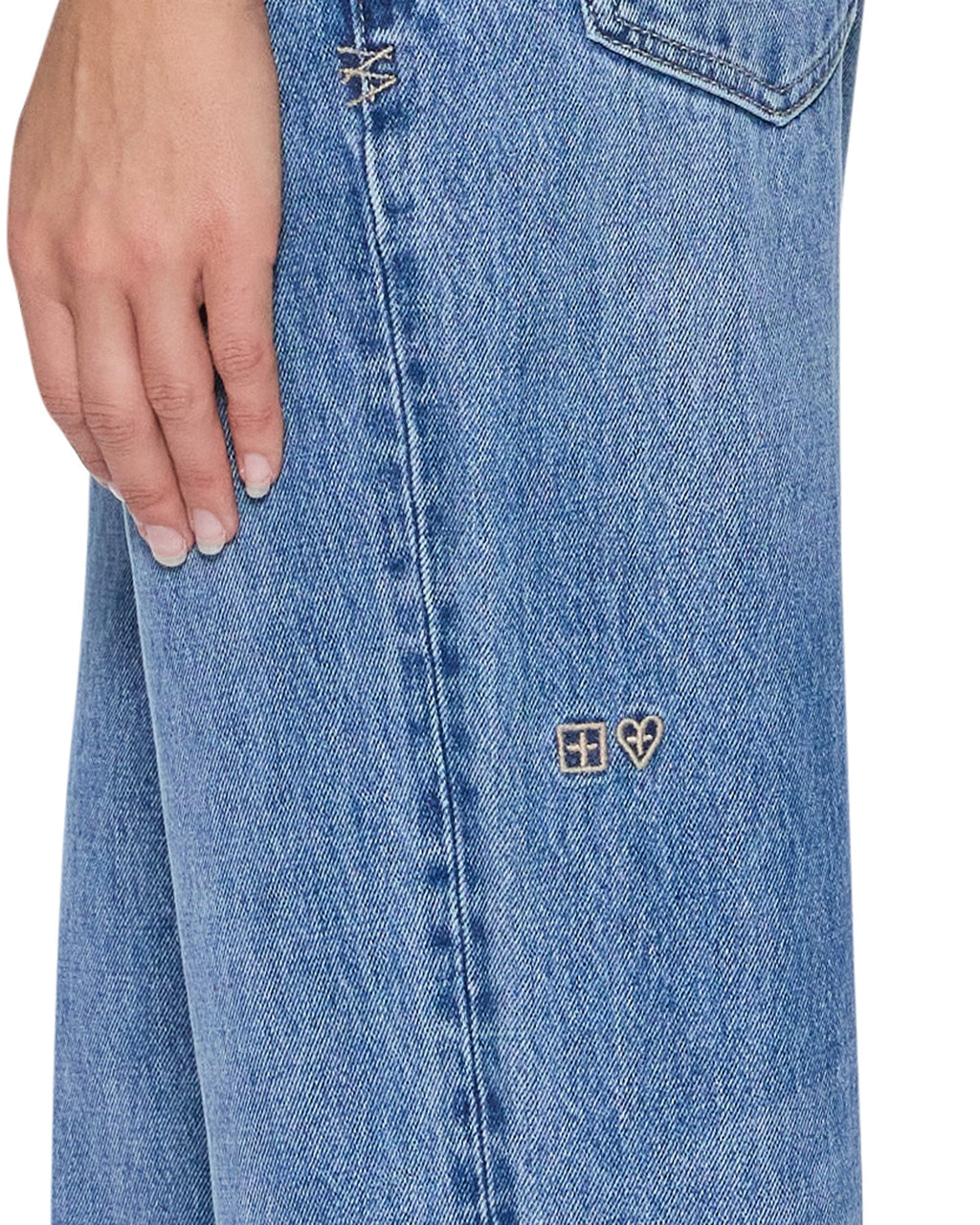 Womens Boyfriend Jean Frenchie Blue Baggy Denim Jeans - Denim