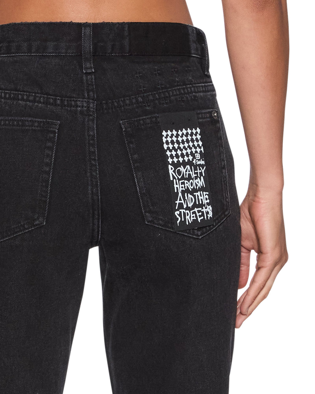 WOMENS PINUP CROP JEAN NOIR DENIM JEANS
