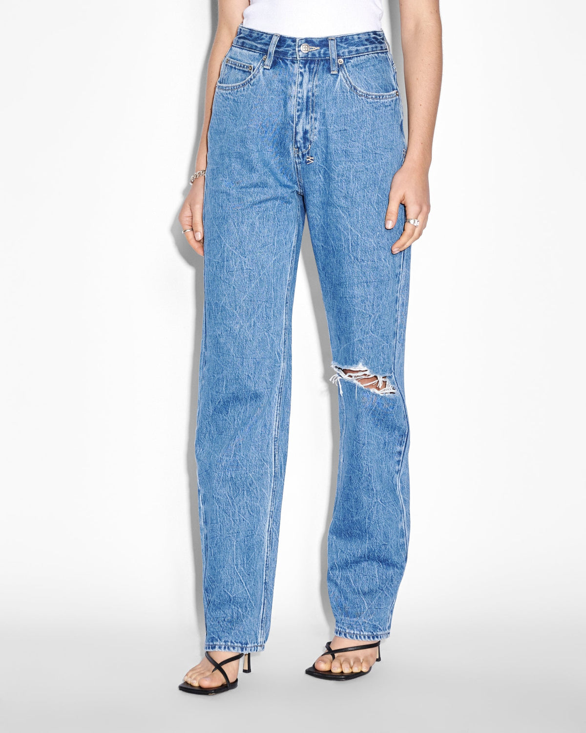 WOMENS PLAYBACK RAMBLE TRASHED DENIM JEANS