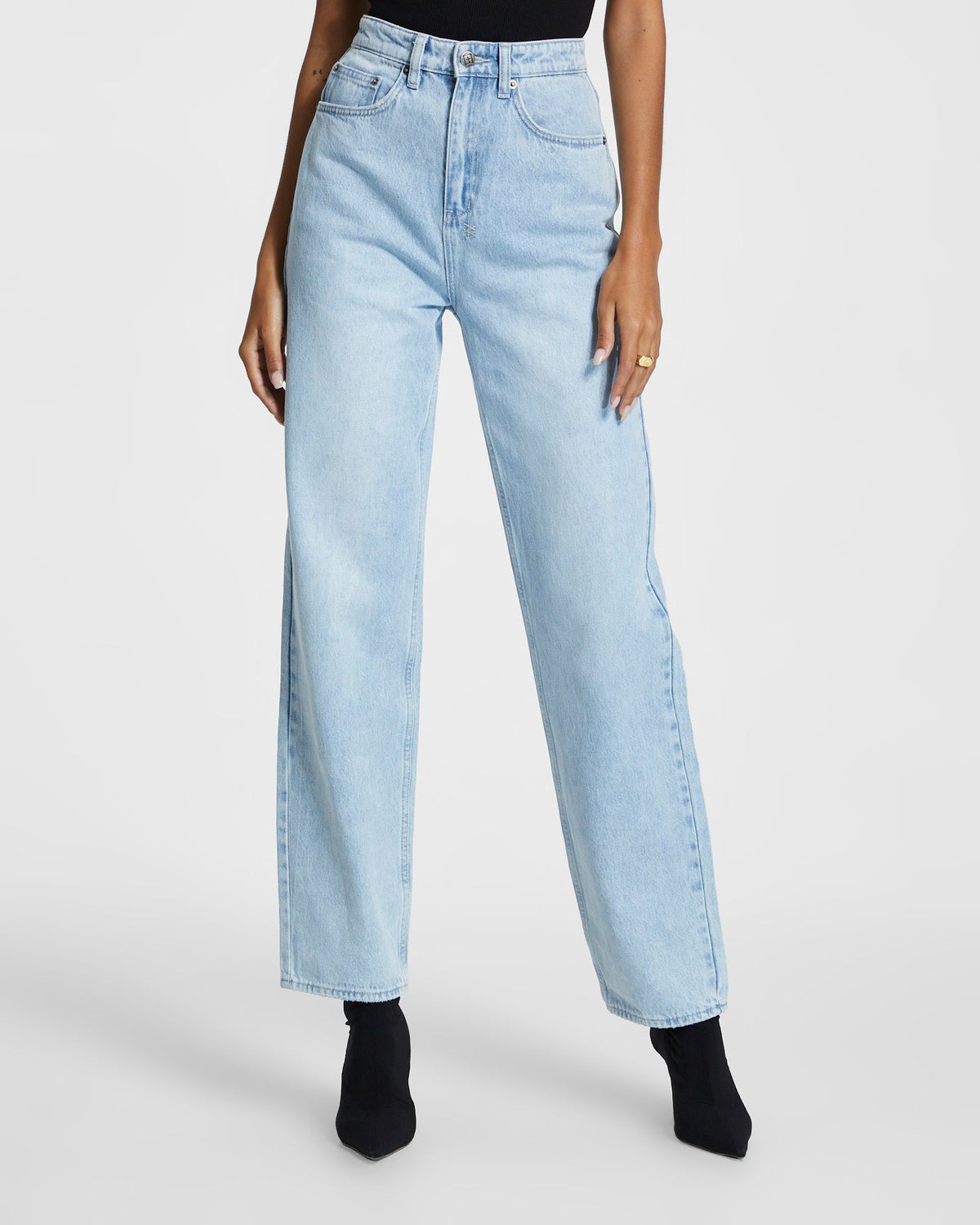 Womens Playback Sense Straight Denim Jeans - Denim