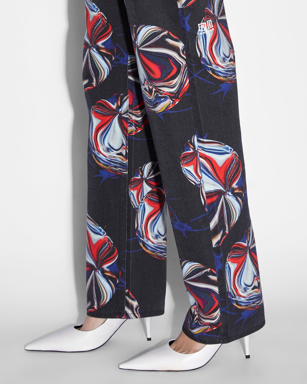 WOMENS KSUBI X P.E NATION PLAYBACK WARPED DENIM JEANS