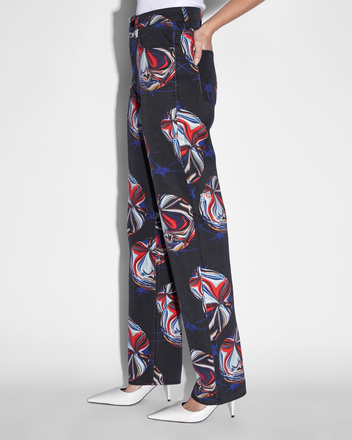 WOMENS KSUBI X P.E NATION PLAYBACK WARPED DENIM JEANS