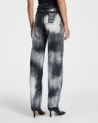Womens Playback Black Wreckoning Relaxed Tapered Denim Jeans - Black