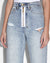 WOMENS  KSUBI X P.E NATION PLAYBACK ZIPPED N RIPPED STRAIGHT DENIM JEANS
