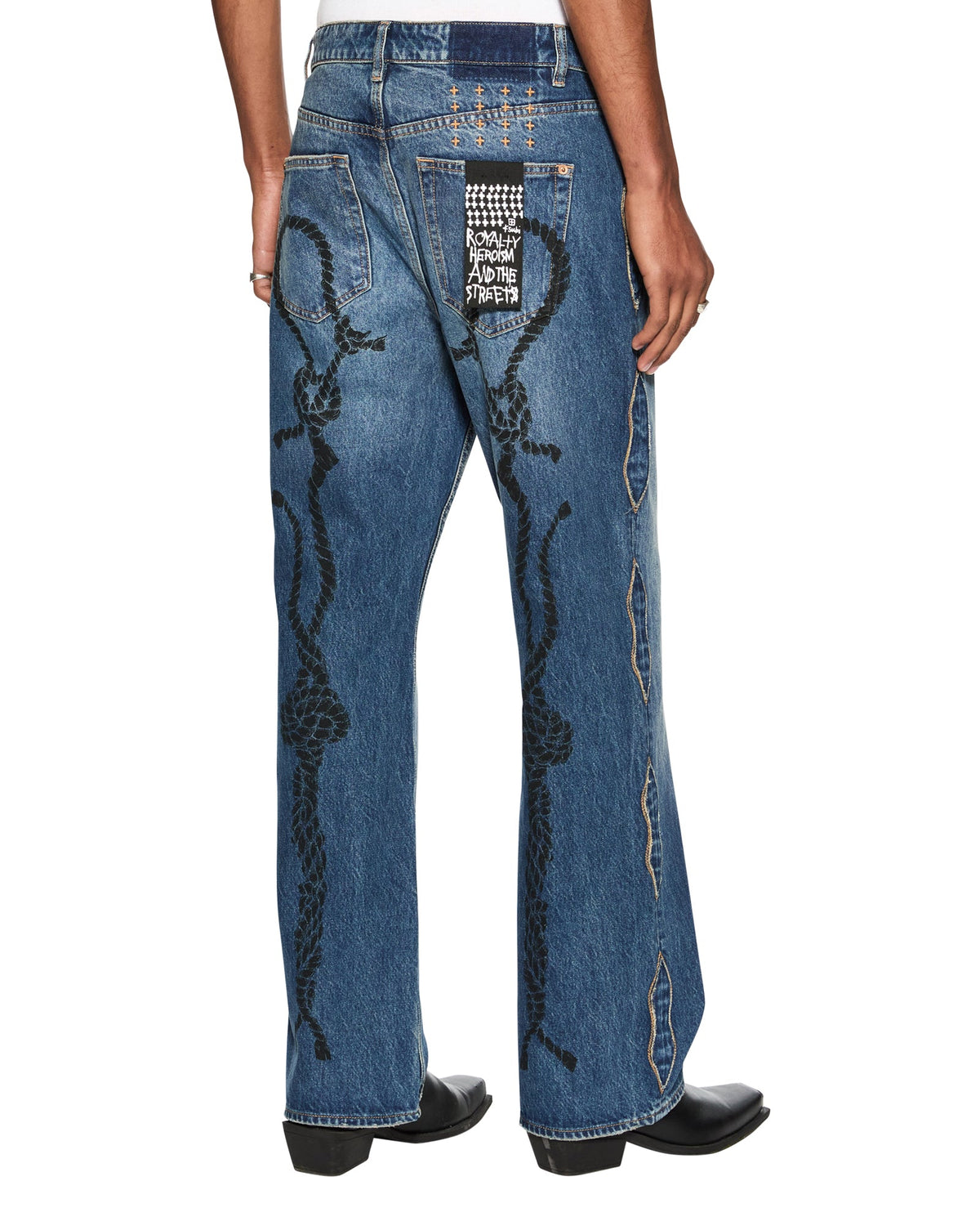 MENS ROPED DOUBLEDOWN BRONKO ANTIQUE KRAFT DENIM JEANS