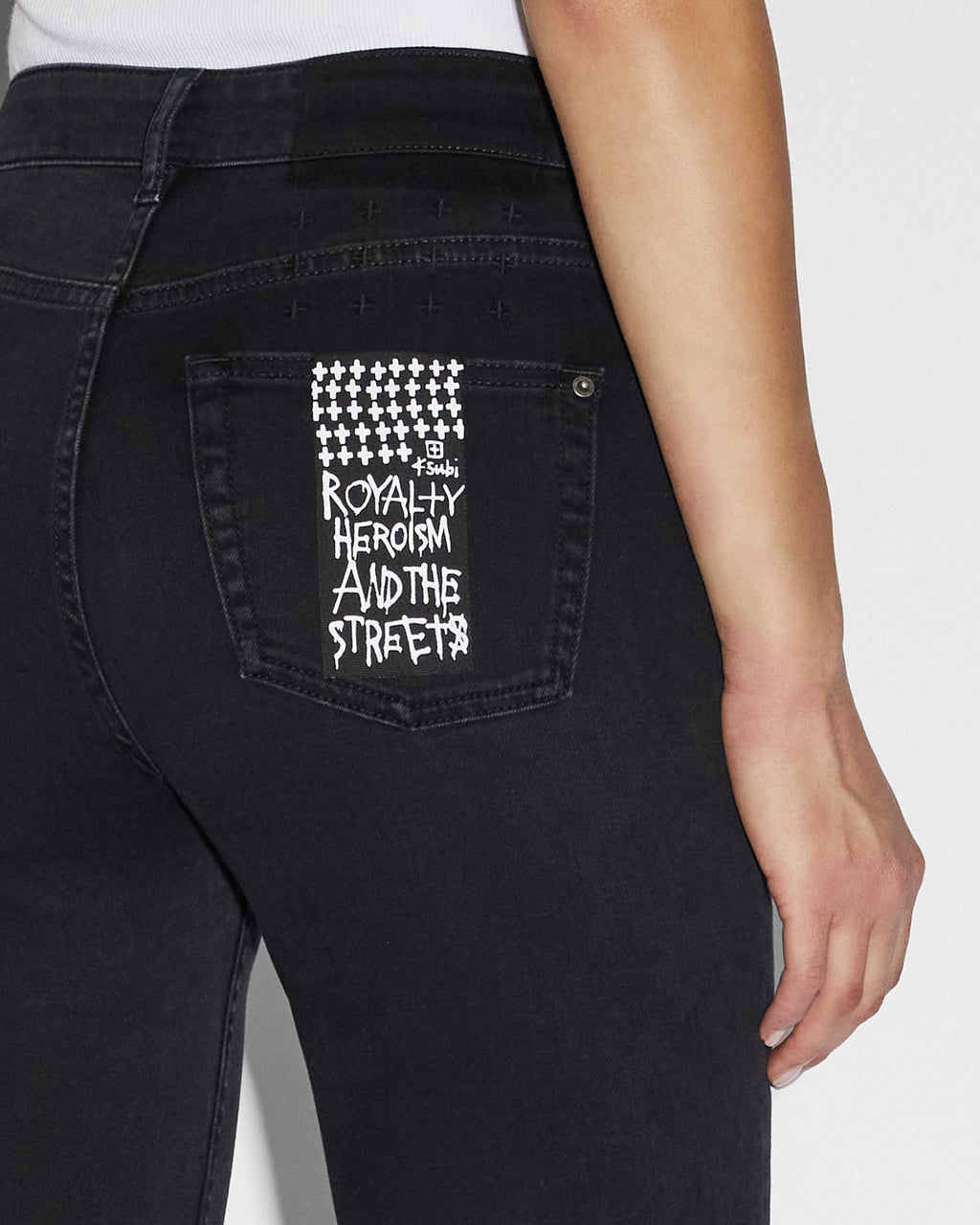 WOMENS SOHO CROP STEALTH DENIM JEANS