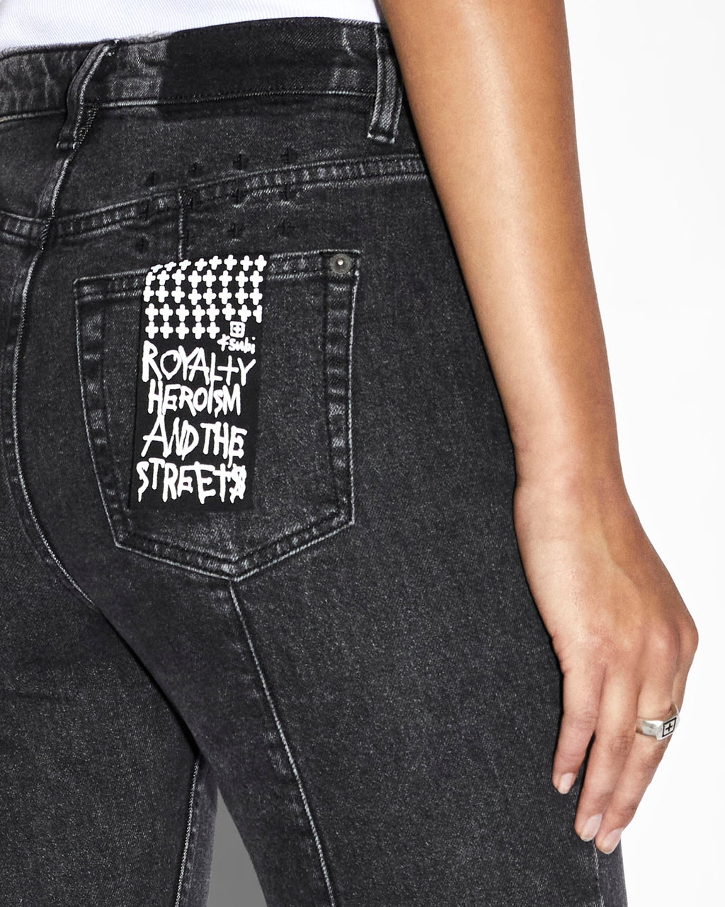 WOMENS SOHO ONYX ZIP DENIM JEANS