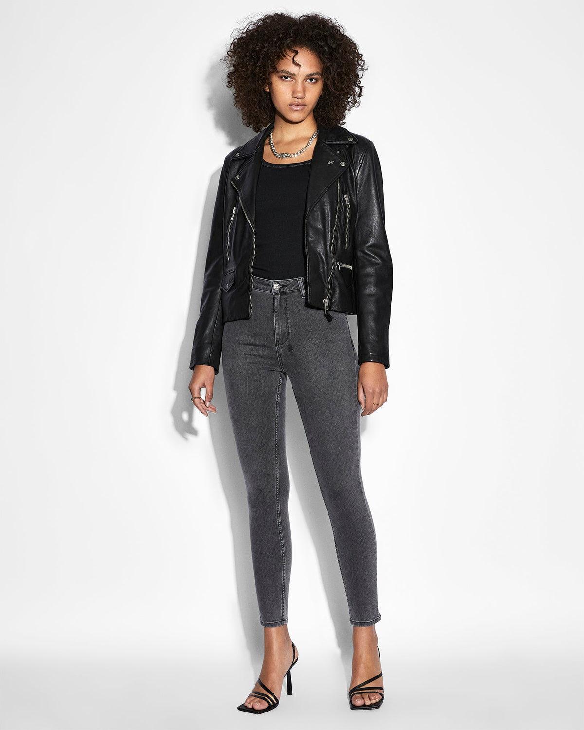 Womens Hi N Wasted Daze Skinny Denim Jeans - Grey