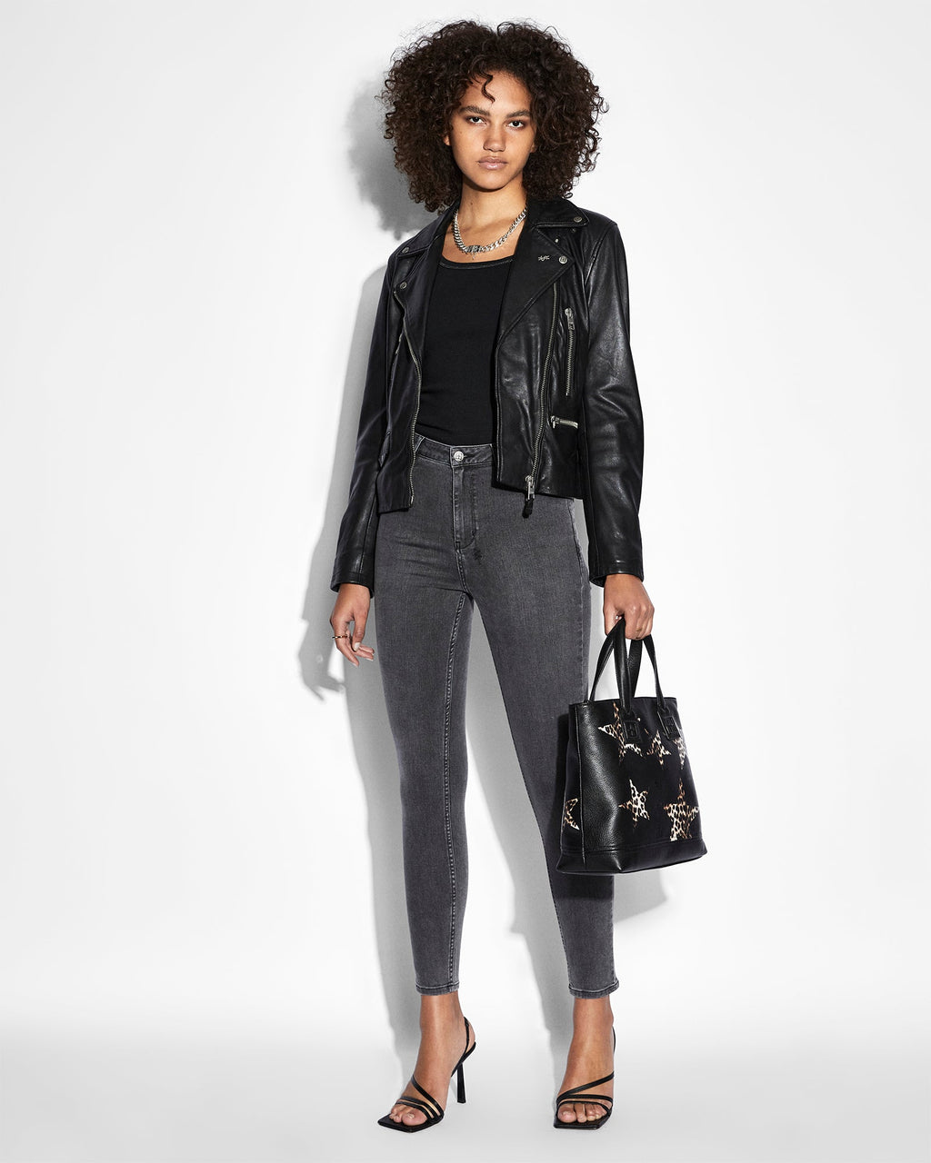Womens Hi N Wasted Daze Skinny Denim Jeans - Grey