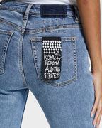WOMENS SPRAY ON EXPOSED HAVEN DENIM JEANS