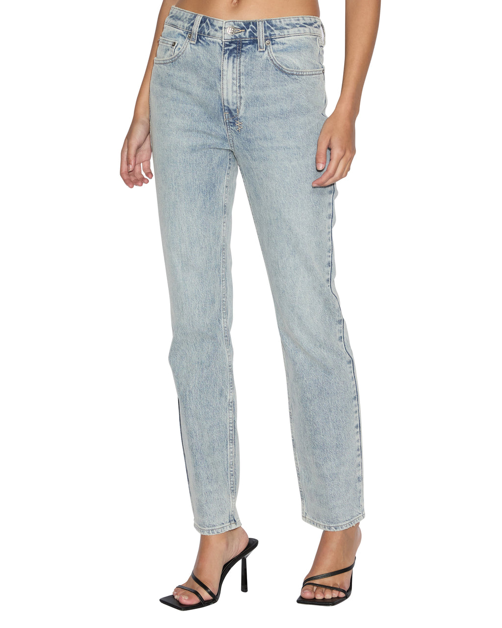 WOMENS STRAIGHT UP WORN DENIM JEANS