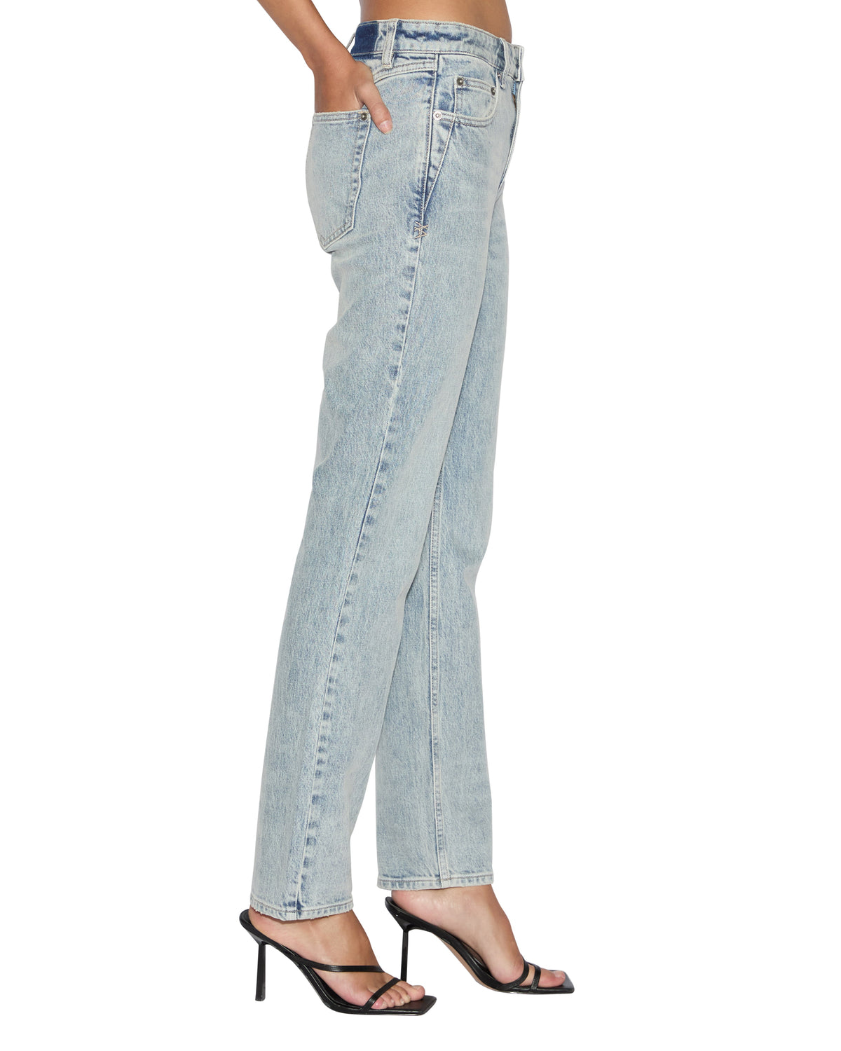 WOMENS STRAIGHT UP WORN DENIM JEANS