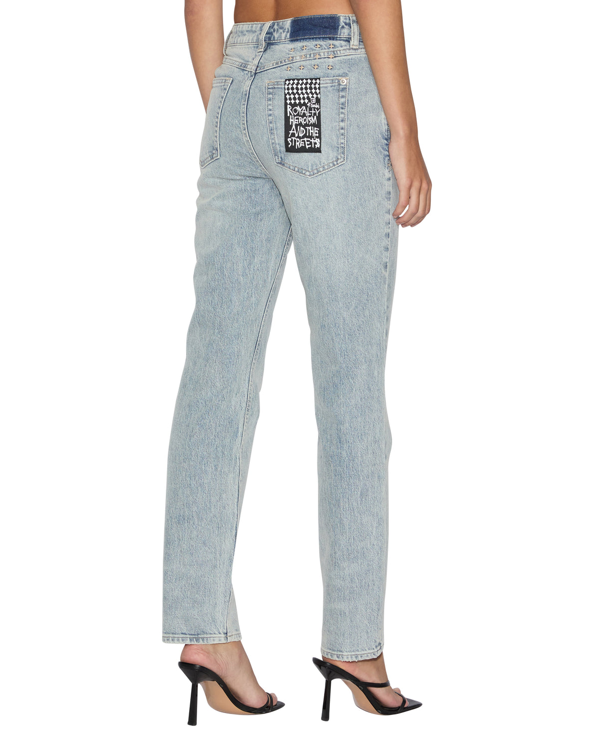 WOMENS STRAIGHT UP WORN DENIM JEANS