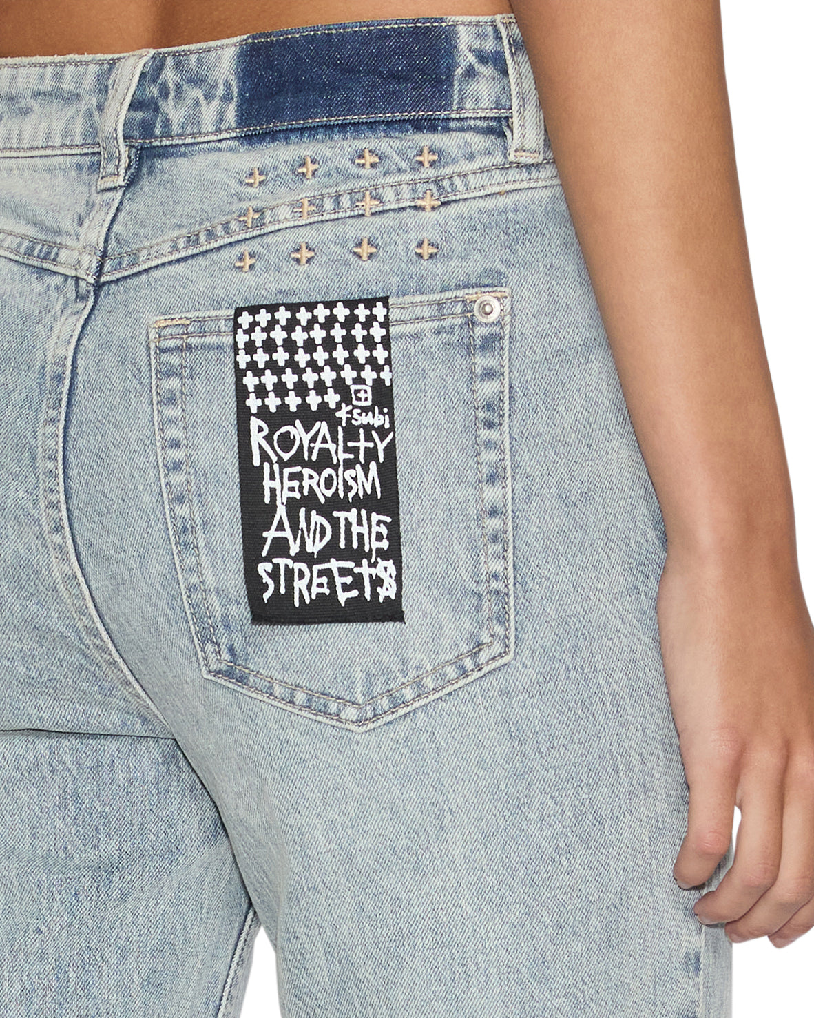 WOMENS STRAIGHT UP WORN DENIM JEANS