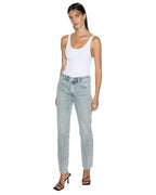 WOMENS STRAIGHT UP WORN DENIM JEANS
