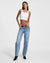 WOMENS  UNDONE PLAYBACK HAVEN STRAIGHT DENIM JEANS
