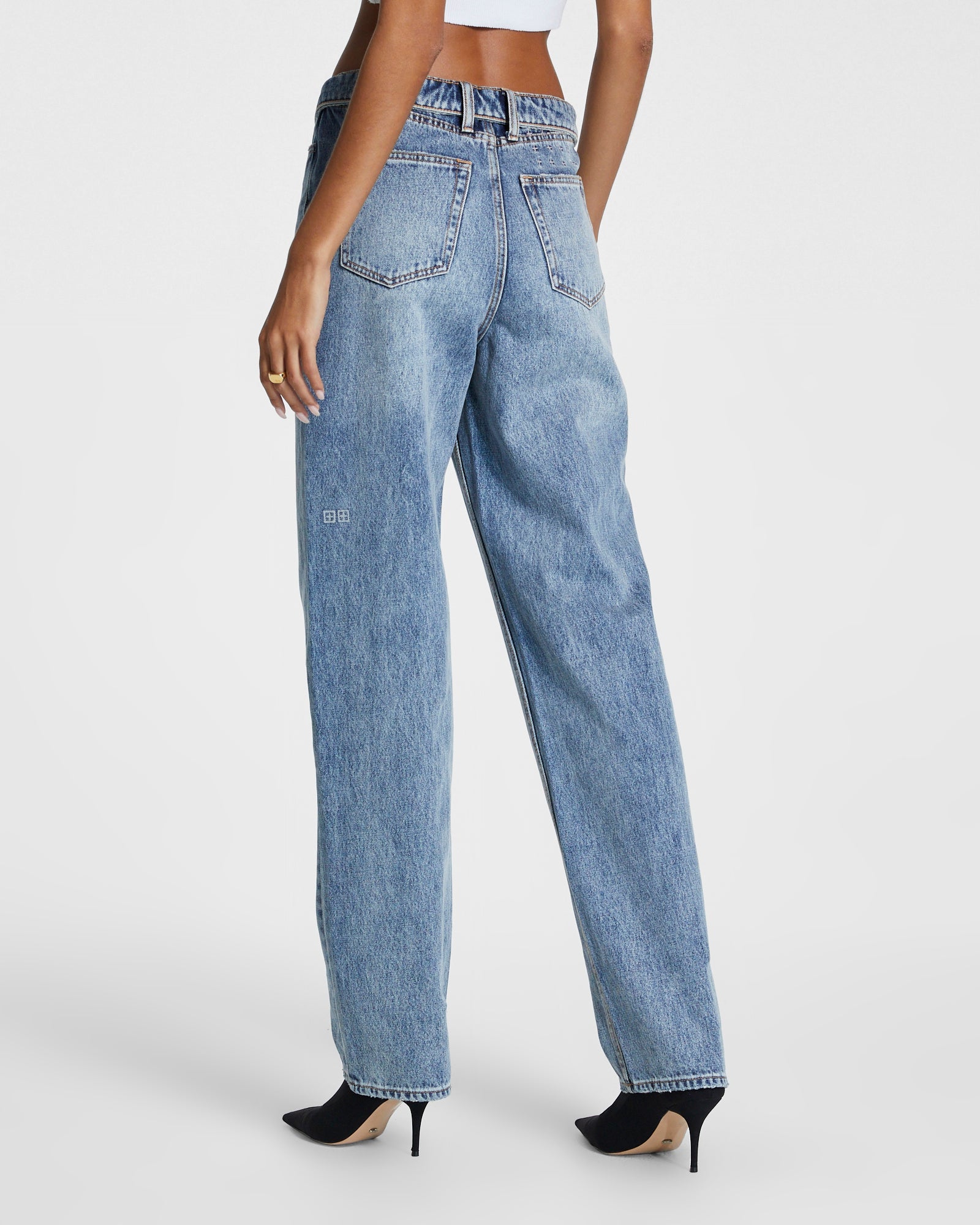 WOMENS  UNDONE PLAYBACK HAVEN STRAIGHT DENIM JEANS