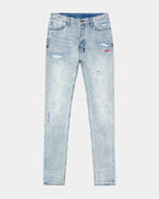 MENS VAN WINKLE SKRIBED BLU DENIM JEANS