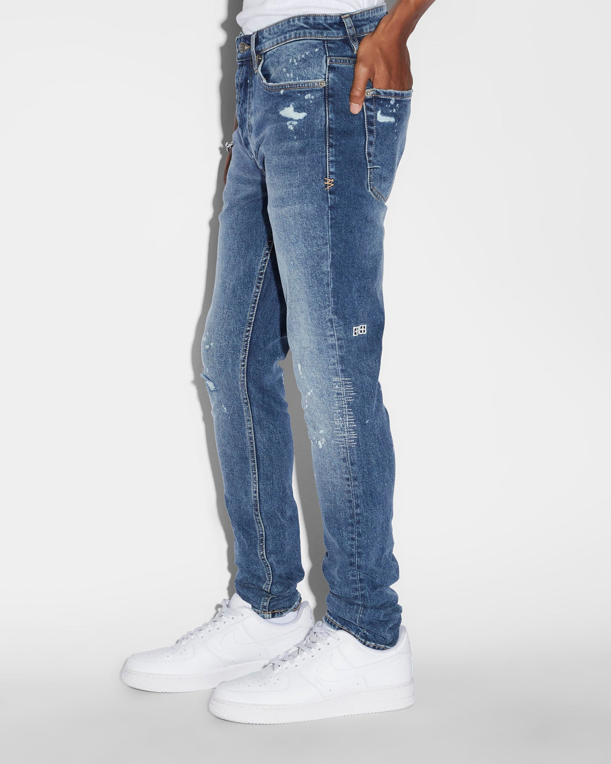 MENS VAN WINKLE KULTURE TRASHED DENIM JEANS