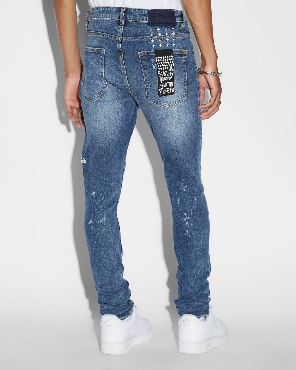 MENS VAN WINKLE KULTURE TRASHED DENIM JEANS