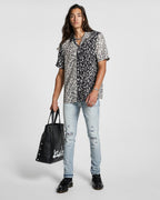 MENS VAN WINKLE FIRE PATCH PUNK BLU DENIM JEANS
