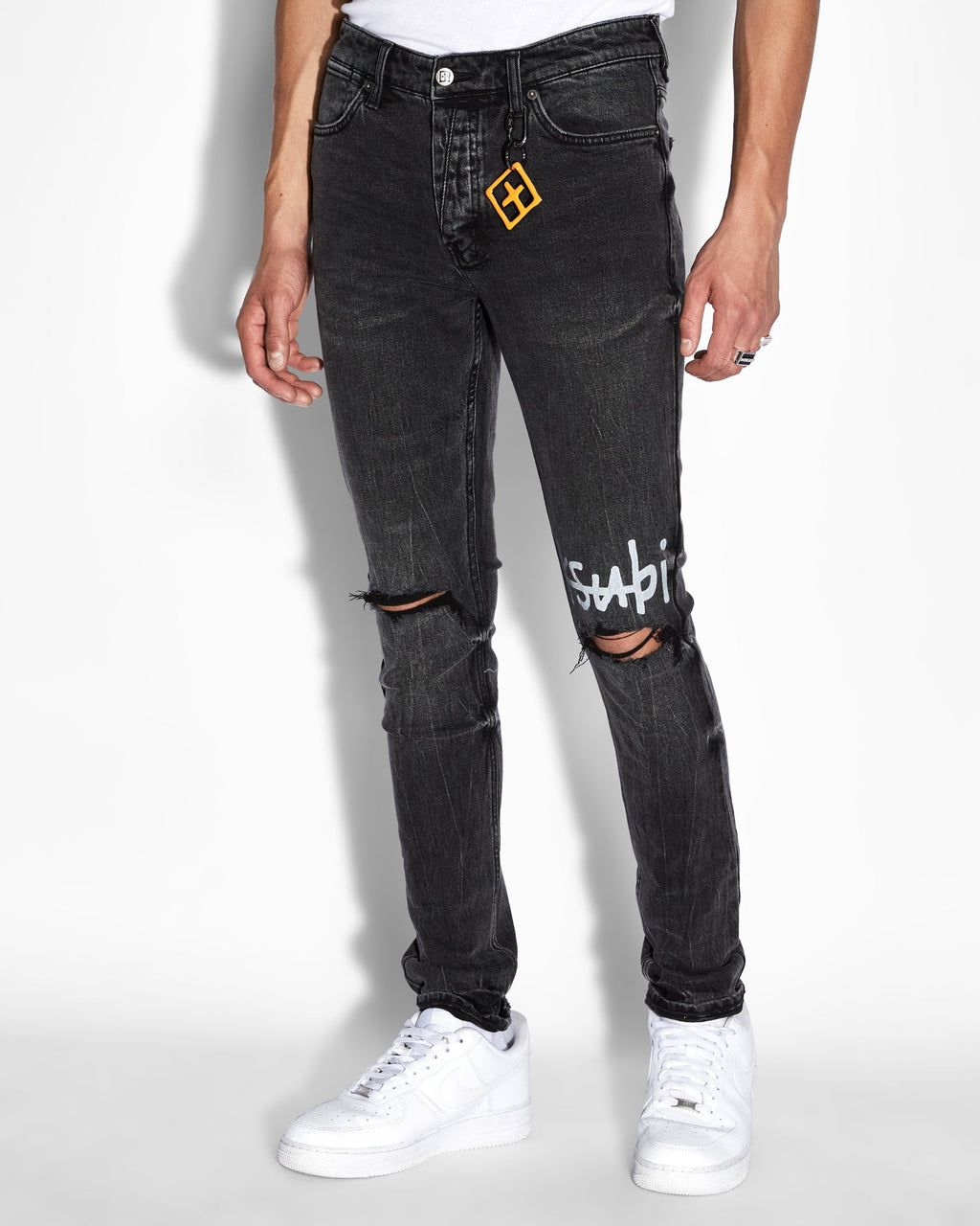 Mens Van Winkle 1999 Black Skinny Denim Jeans - Black