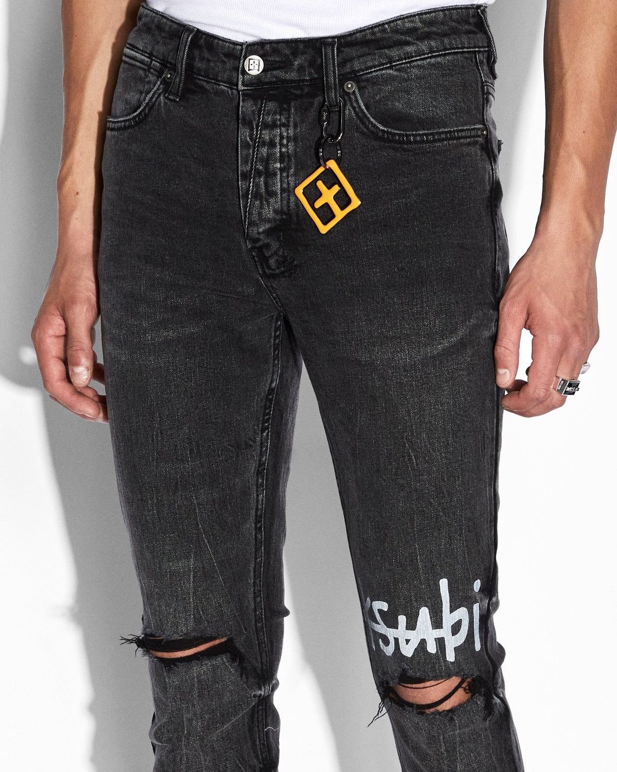 Mens Van Winkle 1999 Black Skinny Denim Jeans - Black