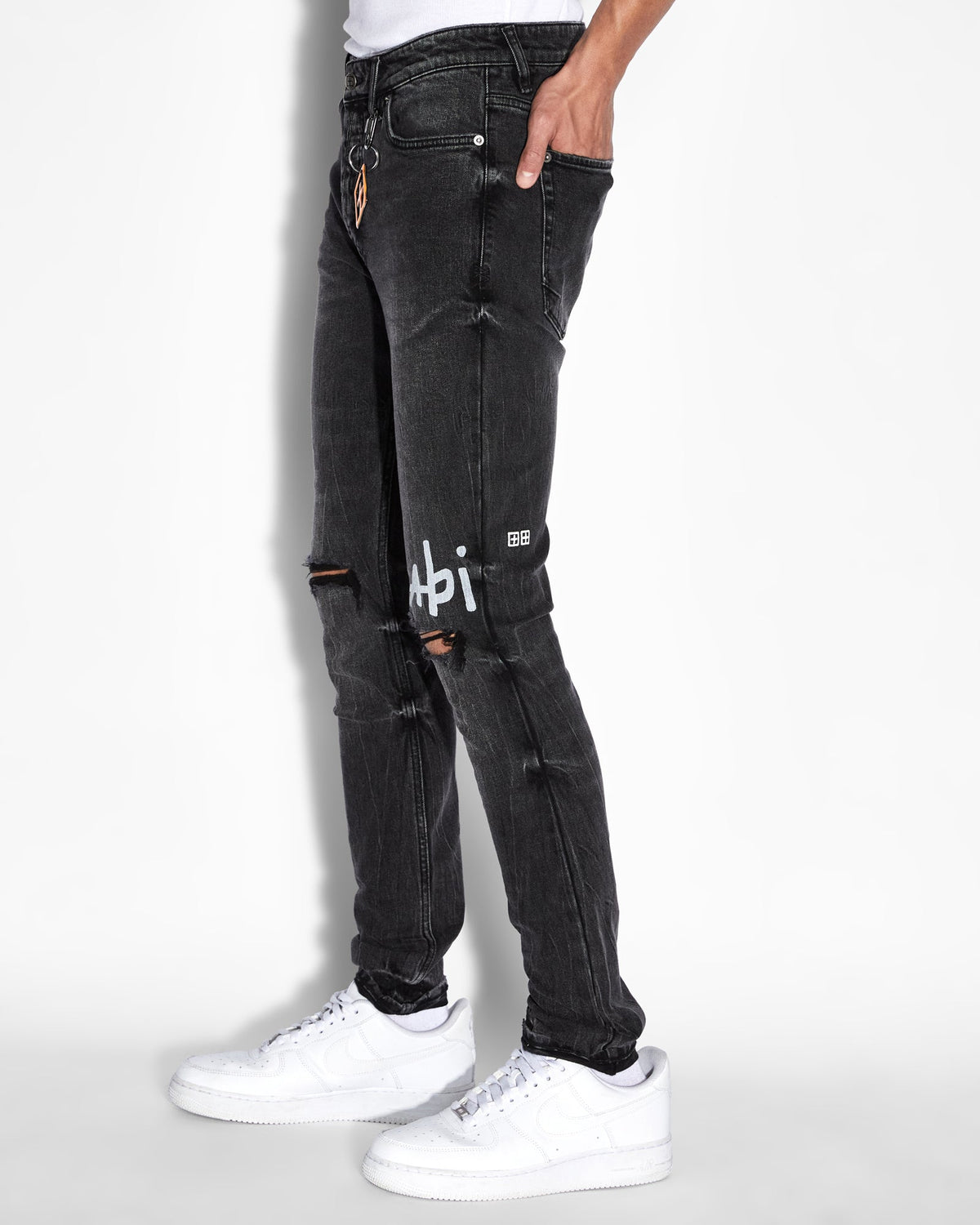 Mens Van Winkle 1999 Black Skinny Denim Jeans - Black