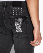 Mens Van Winkle 1999 Black Skinny Denim Jeans - Black