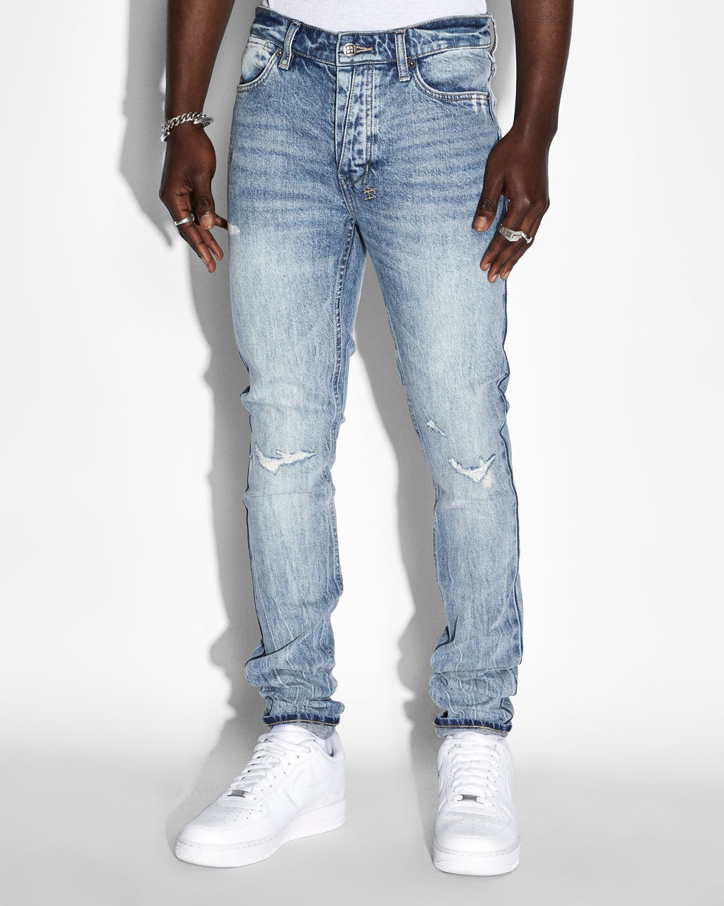 Mens Van Winkle Highfly Skinny Denim Jeans - Denim
