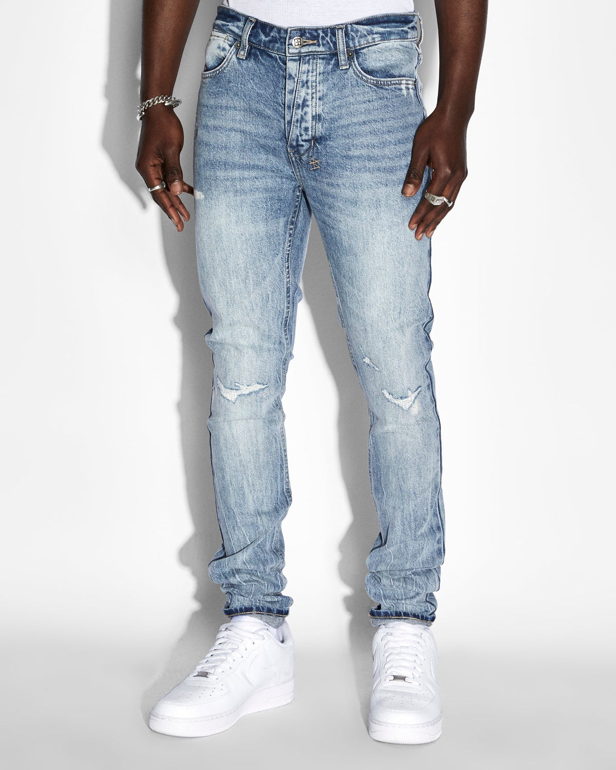 Mens Van Winkle Highfly Skinny Denim Jeans - Denim