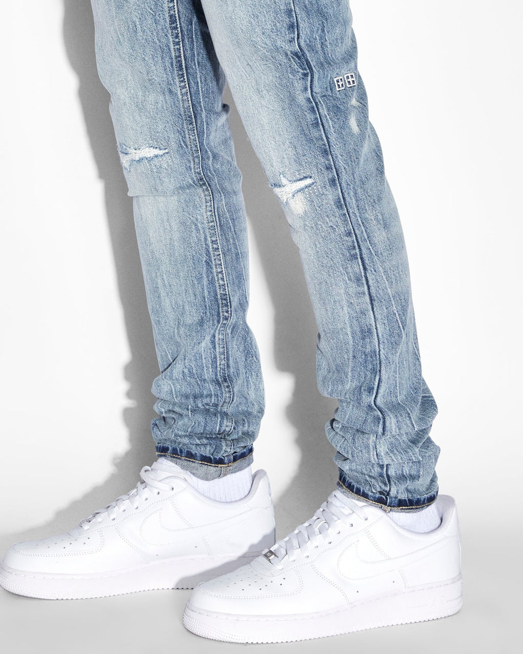Mens Van Winkle Highfly Skinny Denim Jeans - Denim