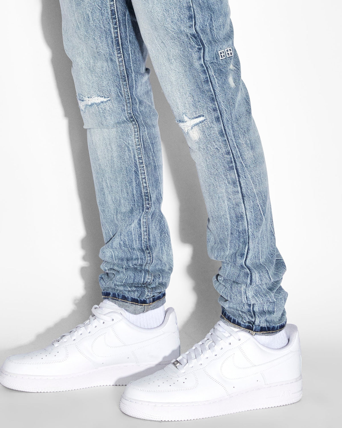 Mens Van Winkle Highfly Skinny Denim Jeans - Denim