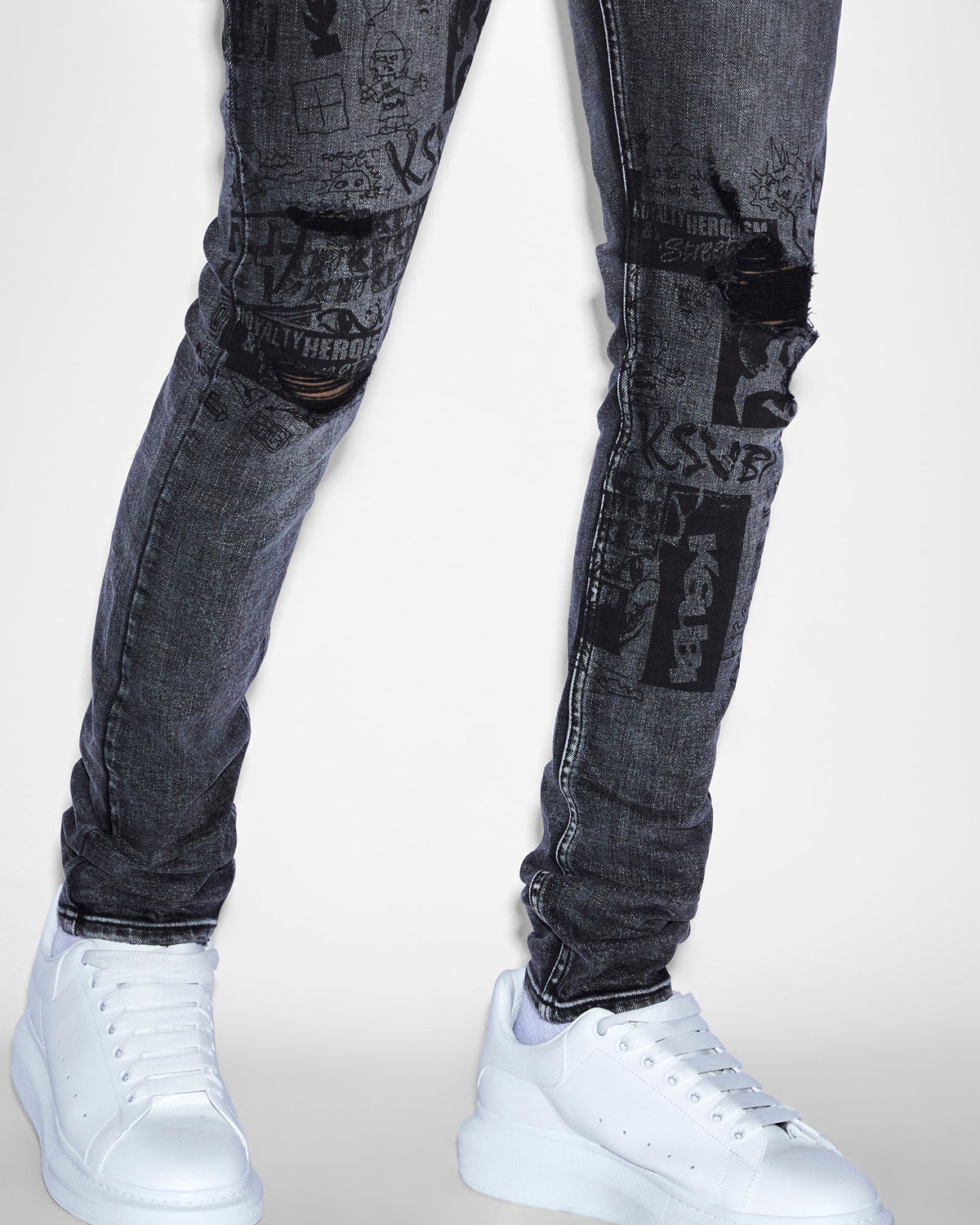 MENS VAN WINKLE MASH UP DENIM JEANS